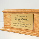 Personalised Oak Wood Ashes Urn For Adults