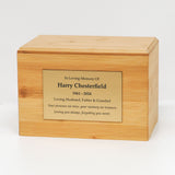 Personalised Bamboo Wood Ashes Urn For Adults