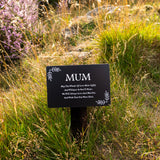 Mum Memorial Grave Marker Plaque With Ground Stake