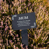 Mum Memorial Grave Marker Plaque With Ground Stake