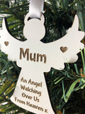 Personalised Angel Memory Bauble Christmas Tree Ornament